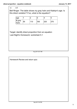 direct proportion - equation.notebook