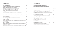cocktails punch menu