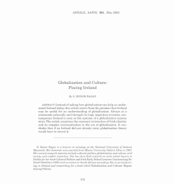 Globalization and Culture: Placing Ireland