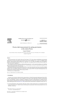 Precise tidal measurements by spring gravimeters at the station