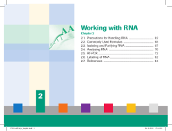 Working with RNA