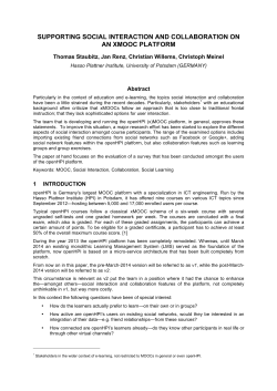 Supporting Social Interaction and Collaboration on an xMOOC