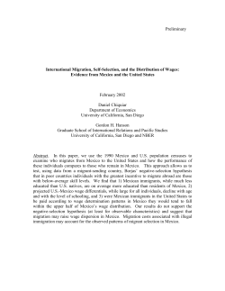 International Migration, Self-Selection, and the Distribution of Wages: