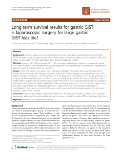 Long term survival results for gastric GIST: is laparoscopic surgery