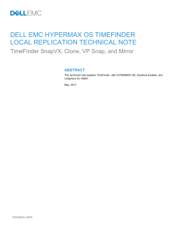 Dell EMC HYPERMAX OS TimeFinder Local Replication Technical