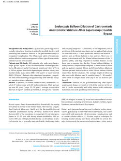 Endoscopic Balloon Dilation of Gastroenteric