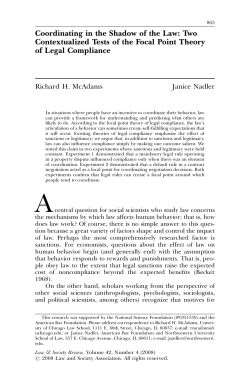 Coordinating in the Shadow of the Law: Two