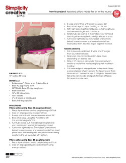 how-to project: tasseled pillow made flat or in