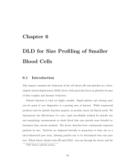 Chapter 6 DLD for Size Profiling of Smaller Blood Cells