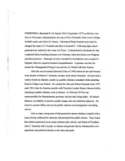 O`DONNELL, Kenneth P. (24 March 1924