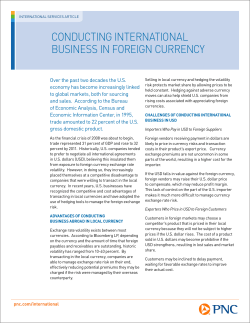 conducting international business in foreign currency