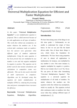 Universal Multiplication Equation for Efficient and Faster