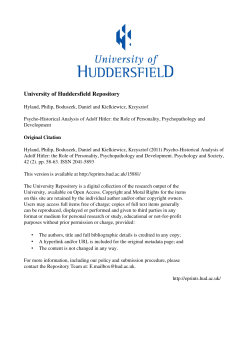 - the University of Huddersfield Repository