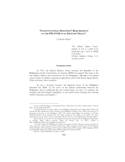 The Mutual Defense Treaty... continues to serve as a pillar of our