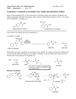 Experiment 1: Synthesis of Acetamides from Aniline and Substituted