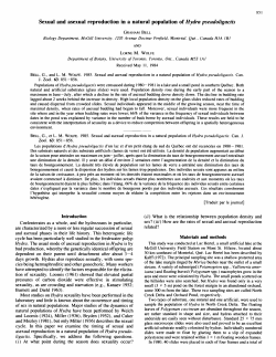 Sexual and asexual reproduction in a natural