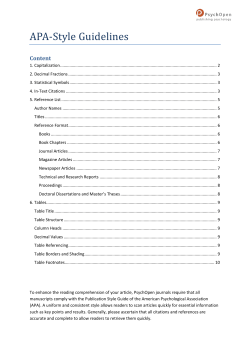 APA-Style Guidelines