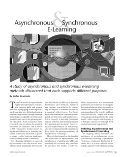 Asynchronous and Synchronous E-Learning