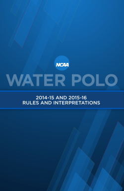 2014-15 and 2015-16 Water Polo Rules and