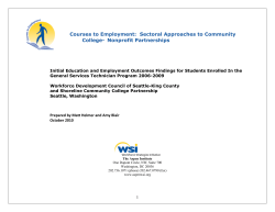 Sectoral Approaches to Community College