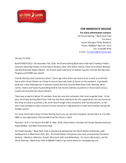 for immediate release - Ho