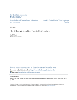 The Urban West and the Twenty-First Century