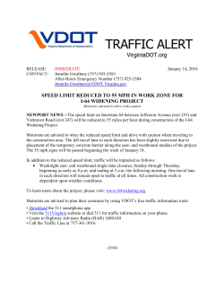 speed limit reduced to 55 mph in work zone for i-64
