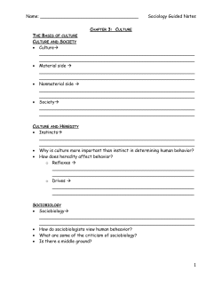 Sociology Guided Notes