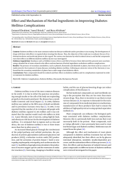 Effect and Mechanism of Herbal Ingredients in Improving Diabetes