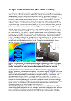 The impact of urban microclimate on indoor