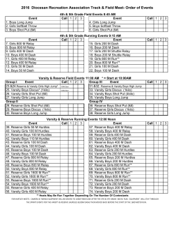 Order of Events