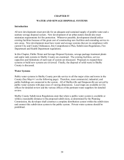 39 CHAPTER IV WATER AND SEWAGE DISPOSAL SYSTEMS