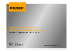 Munich &ndash; September 19-21, 2016 Berenberg