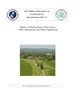 NJGWS - Open-File Report OFR 13-1, History of Passing Flows in