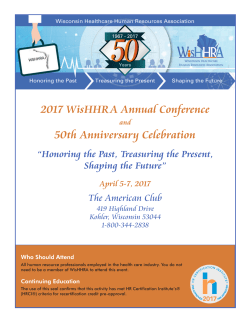 2017 WisHHRA Annual Conference 50th Anniversary Celebration