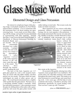 Elemental Design and Glass Percussion