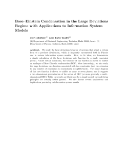 Bose–Einstein Condensation in the Large Deviations Regime with