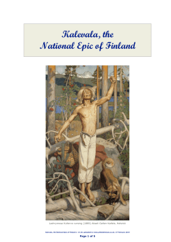 Kalevala, the National Epic of Finland