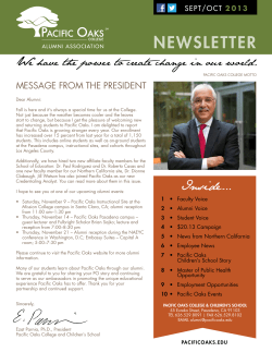 NEWSlEttEr - Pacific Oaks College