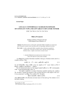 LOCALLY CONFORMALLY K&Auml;HLER