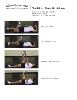 Flexibility - Static Stretching