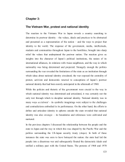 Chapter 3: The Vietnam War, protest and national identity