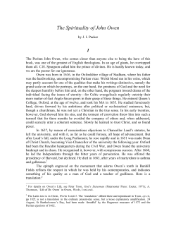The Spirituality of John Owen
