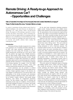 Remote Driving - Rutgers CS