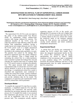 Oral Presentation ( O ) Poster ( ) Introduction The supercritical CO2