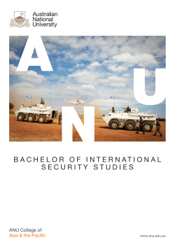 bachelor of international security studies