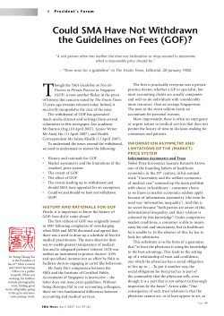 Could SMA Have Not Withdrawn the Guidelines on Fees (GOF