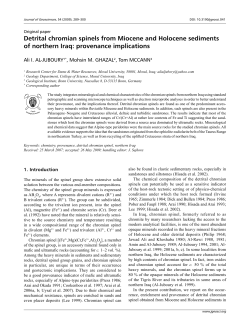 Detrital chromian spinels from Miocene and Holocene sediments of