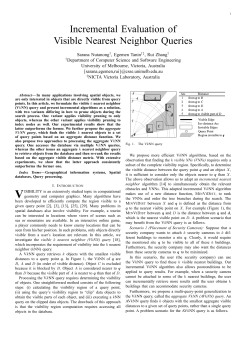 Incremental Evaluation of Visible Nearest Neighbor Queries
