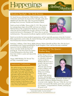 Employee Of The Quarter - Pauline King Resident Spotlight